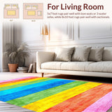 Ultra Soft Area Rug, Non Slip, Stain Resistant, Washable Area Rugs for Living Room, Bedroom, Lively Artistic Expression Rug(Pink)