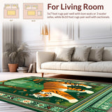 Bright Quirky Tiger Graphic(Green)