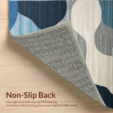 Ultra Soft Area Rug, Non Slip, Stain Resistant, Washable Area Rugs for Living Room, Bedroom, Contemporary Abstract Wave Pattern(Gray)