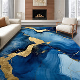 Contemporary Blue Marble Motif(Blue)