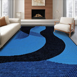 Contemporary Abstract Blue Swirl(Blue)