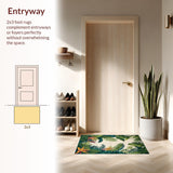 Ultra Soft Area Rug, Non Slip, Stain Resistant, Washable Area Rugs for Living Room, Bedroom, Elegant Earthy Geometric Elements(Beige)