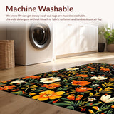 Elegant Cat and Floral Fusion(Black)