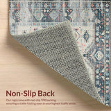Ultra Soft Area Rug, Non Slip, Stain Resistant, Washable Area Rugs for Living Room, Bedroom, Eclectic Geometric Textured Motif(Gray)