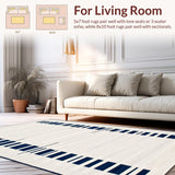 Elegant Rustic Symmetrical Stripe(White)
