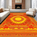 Lively Retro Circular Motif(Red)