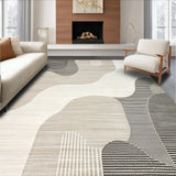 Ultra Soft Area Rug, Non Slip, Stain Resistant, Washable Area Rugs for Living Room, Bedroom, Soft Neutral Textured Layers(Beige)