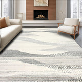 Striking Grey and Cream Shapes(Ivory)