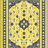 Ultra Soft Area Rug, Non Slip, Stain Resistant, Washable Area Rugs for Living Room, Bedroom, Bright Contemporary Mosaic Influence(Yellow)