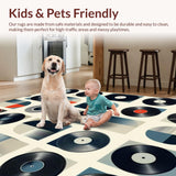 Ultra Soft Area Rug, Non Slip, Stain Resistant, Washable Area Rugs for Living Room, Bedroom, Contemporary Abstract Color Burst(Gray)