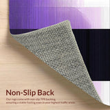 Ultra Soft Area Rug, Non Slip, Stain Resistant, Washable Area Rugs for Living Room, Bedroom, Luxurious Ombre Wave Pattern(Purple)