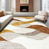 Ultra Soft Area Rug, Non Slip, Stain Resistant, Washable Area Rugs for Living Room, Bedroom, Luxurious Muted Color Composition(Gold)