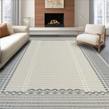 Ultra Soft Area Rug, Non Slip, Stain Resistant, Washable Area Rugs for Living Room, Bedroom, Rustic Textured Patterned Design(Gray)