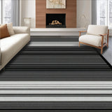 Ultra Soft Area Rug, Non Slip, Stain Resistant, Washable Area Rugs for Living Room, Bedroom, Rustic Reversible Patterned Textiles(Black)