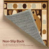 Ultra Soft Area Rug, Non Slip, Stain Resistant, Washable Area Rugs for Living Room, Bedroom, Natural Fiber Textured Look(Brown)