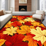 Ultra Soft Area Rug, Non Slip, Stain Resistant, Washable Area Rugs for Living Room, Bedroom, Vibrant Autumn Leaves Area Rug(Red)