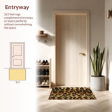 Ultra Soft Area Rug, Non Slip, Stain Resistant, Washable Area Rugs for Living Room, Bedroom, Wild Animal Print Bedroom Soft Sheepskin Carpet(Brown)