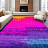 Ultra Soft Area Rug, Non Slip, Stain Resistant, Washable Area Rugs for Living Room, Bedroom, Vibrant Tie-Dye Playful Aesthetic(Pink)