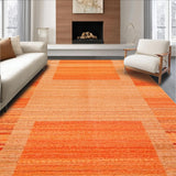 Ultra Soft Area Rug, Non Slip, Stain Resistant, Washable Area Rugs for Living Room, Bedroom, Stylish Transitional Earth Tones(Orange)