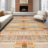 Minimalist Striped Design with Orange Accents(Gray)