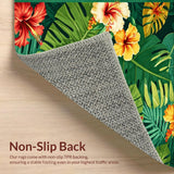 Ultra Soft Area Rug, Non Slip, Stain Resistant, Washable Area Rugs for Living Room, Bedroom, Dynamic Nature-Inspired Artistry(Green)