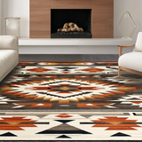 Ultra Soft Area Rug, Non Slip, Stain Resistant, Washable Area Rugs for Living Room, Bedroom, Southwestern Colorful Tribal Texture(Brown)