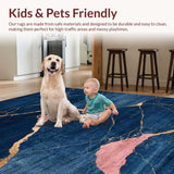 Elegant Textured Geometric Motif(Blue)