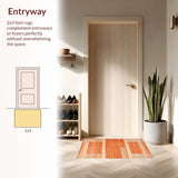 Ultra Soft Area Rug, Non Slip, Stain Resistant, Washable Area Rugs for Living Room, Bedroom, Sophisticated Simple Color Statement(Orange)