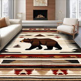 Ultra Soft Area Rug, Non Slip, Stain Resistant, Washable Area Rugs for Living Room, Bedroom, Vibrant Southwest Wildlife Aesthetic(Brown)