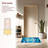 Coastal Artistic Sea Turtle Design(Blue)