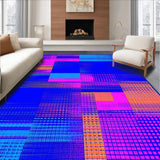 Ultra Soft Area Rug, Non Slip, Stain Resistant, Washable Area Rugs for Living Room, Bedroom, Modern Colorful Geometric Design(Blue)