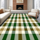 Trendy Green and Beige Checkered Look(Beige)