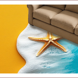 Ultra Soft Area Rug, Non Slip, Stain Resistant, Washable Area Rugs for Living Room, Bedroom, Marine Blue Entryway Stain-Resistant Carpet(Yellow)
