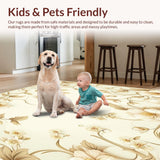 Ivory Garden Motif for Living Space Charm(Beige)