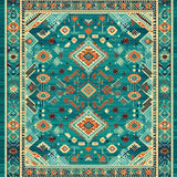 Contemporary Low Pile Color Burst(Blue)