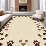 Ultra Soft Area Rug, Non Slip, Stain Resistant, Washable Area Rugs for Living Room, Bedroom, Stylish Rustic Inspired Pet Decor(Beige)