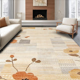 Ultra Soft Area Rug, Non Slip, Stain Resistant, Washable Area Rugs for Living Room, Bedroom, Boho Chic Area Beige and Brown Abstract Floral Modern Geometric Pa(Beige)