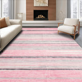 Ultra Soft Area Rug, Non Slip, Stain Resistant, Washable Area Rugs for Living Room, Bedroom, Bold Geometric Animal Motif(Pink)