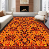 Ultra Soft Area Rug, Non Slip, Stain Resistant, Washable Area Rugs for Living Room, Bedroom, Contemporary Graphic Wildlife Art(Orange)