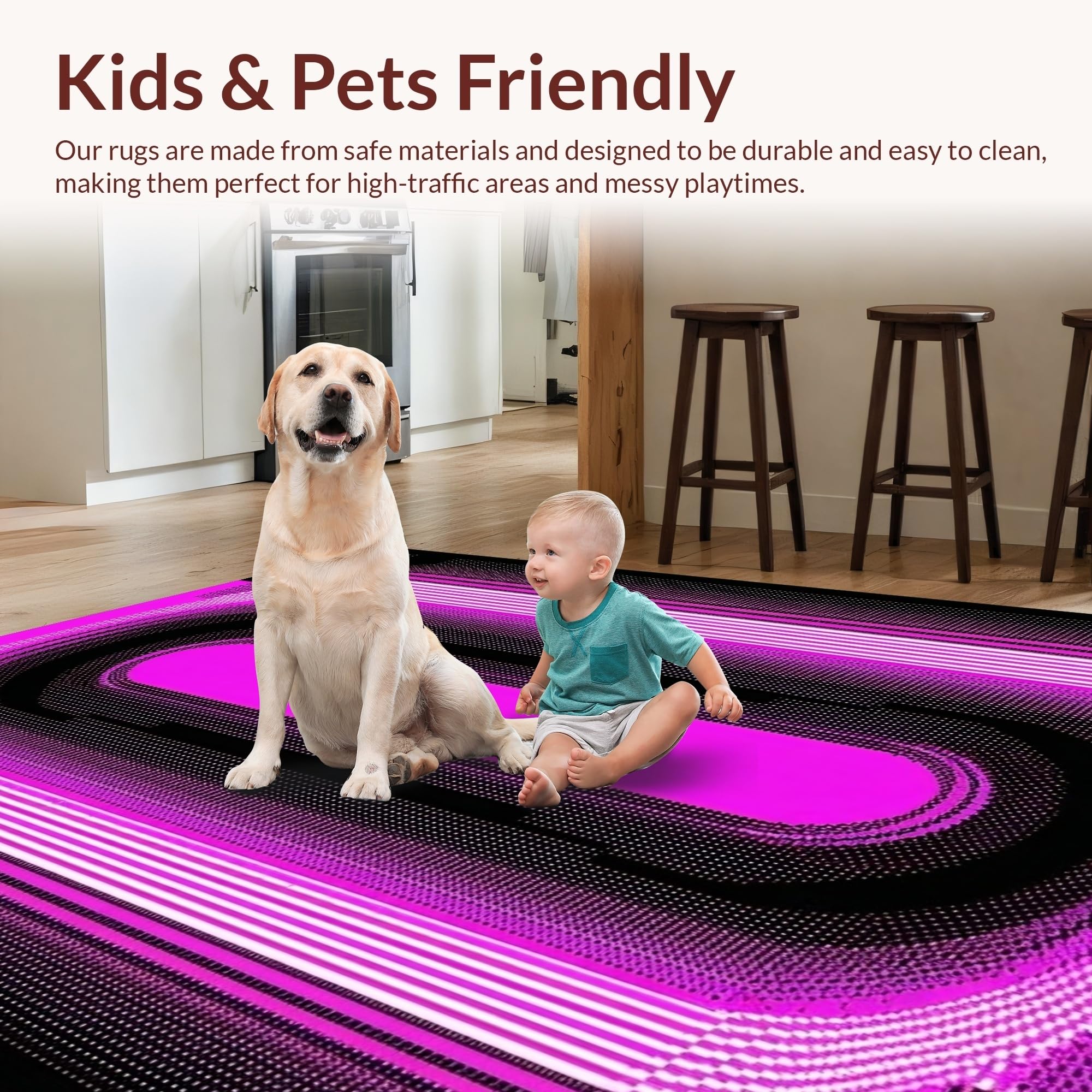 Vibrant 3D Kaleidoscope Illusion Rug – ODIKA, image size:2000x2000