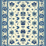 Ultra Soft Area Rug, Non Slip, Stain Resistant, Washable Area Rugs for Living Room, Bedroom, Vibrant Floral for Areas(Ivory)