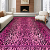Ultra Soft Area Rug, Non Slip, Stain Resistant, Washable Area Rugs for Living Room, Bedroom, Stylish Retro Leopard Vibe(Pink)