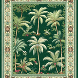 Elegant Palm Leaf Motif(Green)