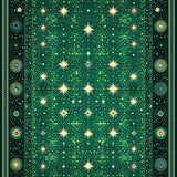 Celestial Zodiac Abstract Motif(Green)