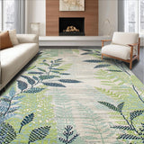 Ultra Soft Area Rug, Non Slip, Stain Resistant, Washable Area Rugs for Living Room, Bedroom, Minimalist Floral Pattern Inspiration(Gray)