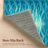 Ultra Soft Area Rug, Non Slip, Stain Resistant, Washable Area Rugs for Living Room, Bedroom, Serene Blue Aquatic Elegance(Blue)