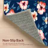Chic Hibiscus Patterned Design(Blue)
