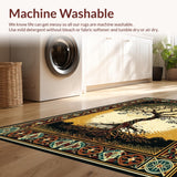 Ultra Soft Area Rug, Non Slip, Stain Resistant, Washable Area Rugs for Living Room, Bedroom, Luxurious Gold and Black Elements(Gold)