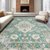 Ultra Soft Area Rug, Non Slip, Stain Resistant, Washable Area Rugs for Living Room, Bedroom, Vintage Beige Playroom Oriental Area Rug(Beige)