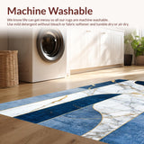 Chic Modern Gold Accents Design(Blue)